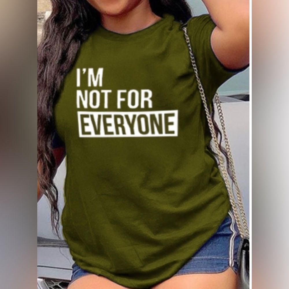 LW Round Neck Letter Print T-shirt